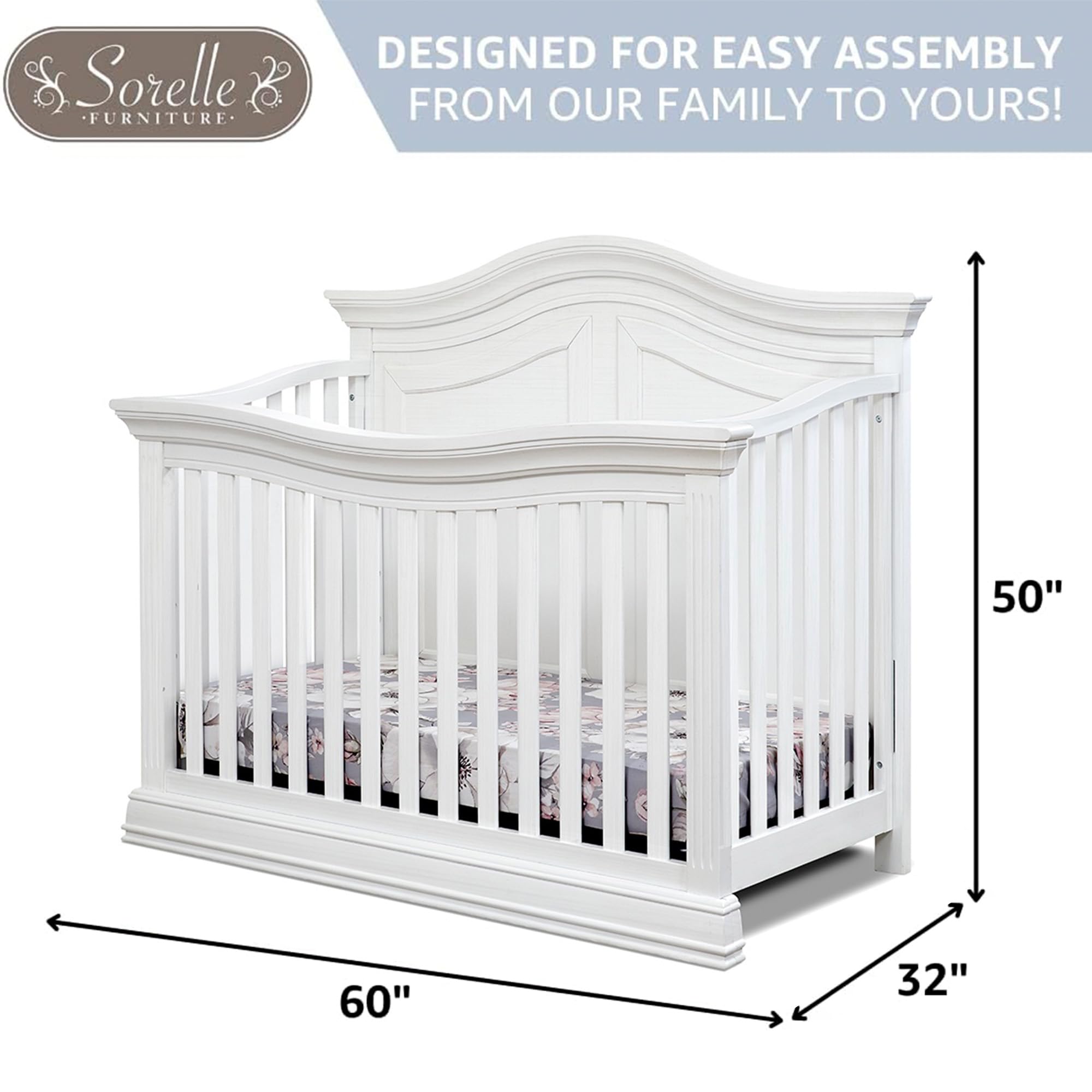 Amazon.com: Sorelle Providence 4 in 1 Convertible Crib