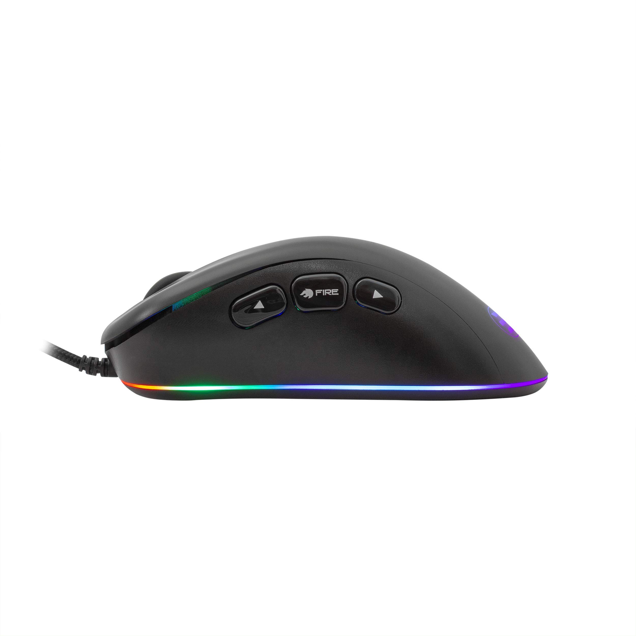 Eshark Mouse ESL-M3 Aikuchi, ratón óptico USB de 800DPI en color negro 4