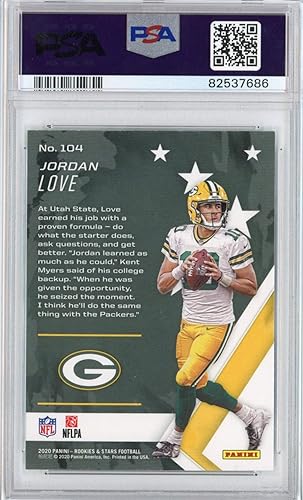 Miniatura 2 de Graded 2020 Panini Rookies & Stars Jordan Love #104 Rookie RC Football Card PSA 10 Gem Mint