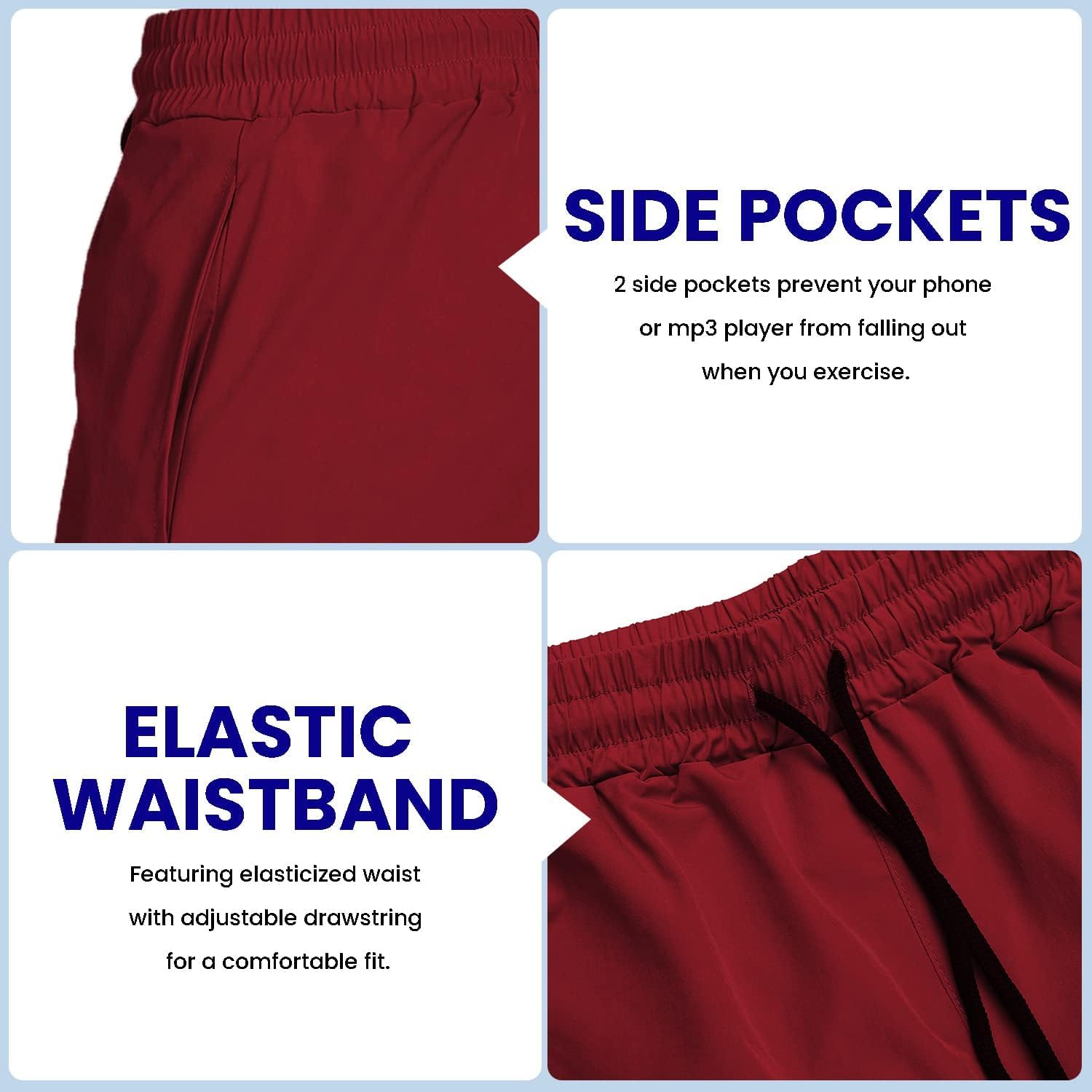 COOFANDY Mens Athletic Shorts 7 Inch Quick Dry Stretch Lightweight Gym Workout Shorts with Pockets - Image 6