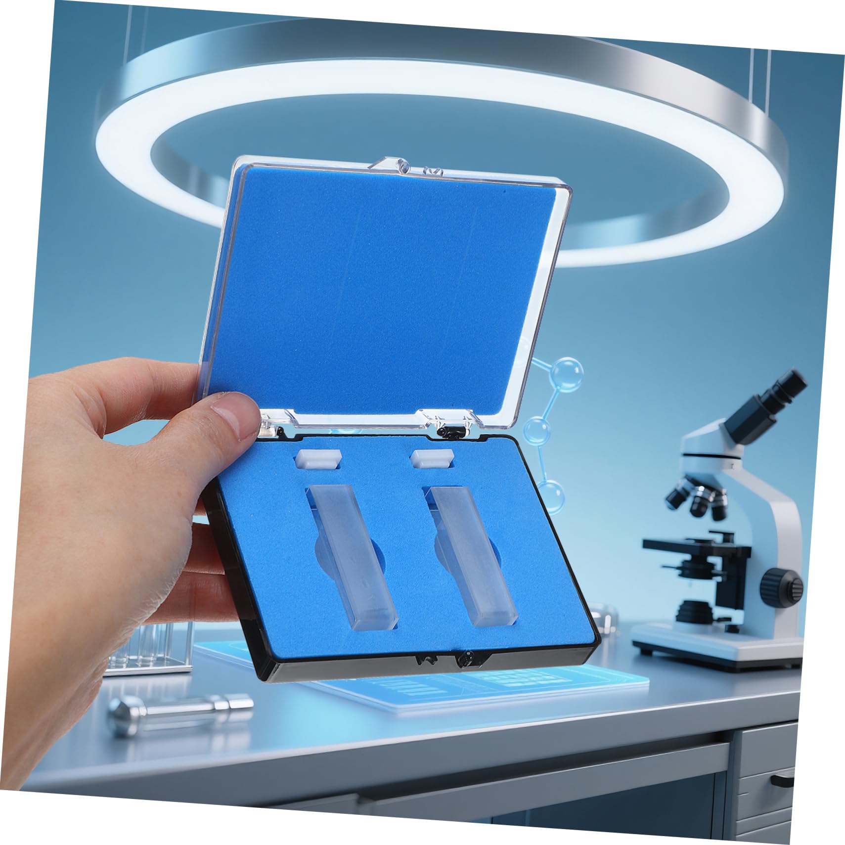 Ciieeo Cubeta de Cuarzo para Espectrofotómetro, 2 Piezas, 3,5 Ml, Longitud de Trayectoria 10 MM, Alta Transparencia para Laboratorio