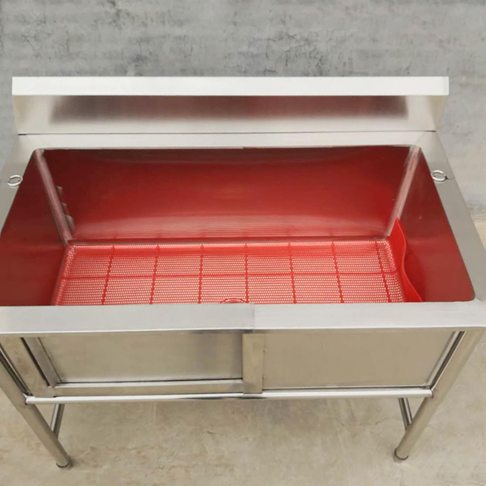 Lavandino per Pavimenti, Stazione Professionale per Il Bagno dei Cani in Acciaio Inossidabile - Lavandino per Vasca da Bagno per Animali Domestici per la toelettatura, Vasca da Bagno con Doc