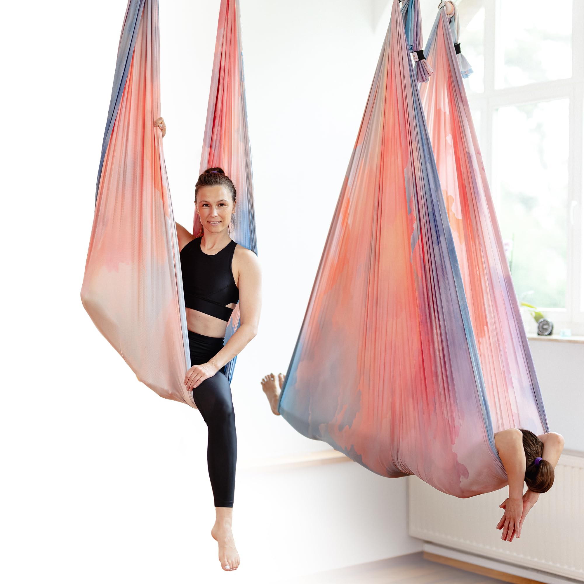 Yosana Hängematte | Komplettset inkl. Befestigung | TÜV geprüft | Nylon Tuch 5m x 2,6m