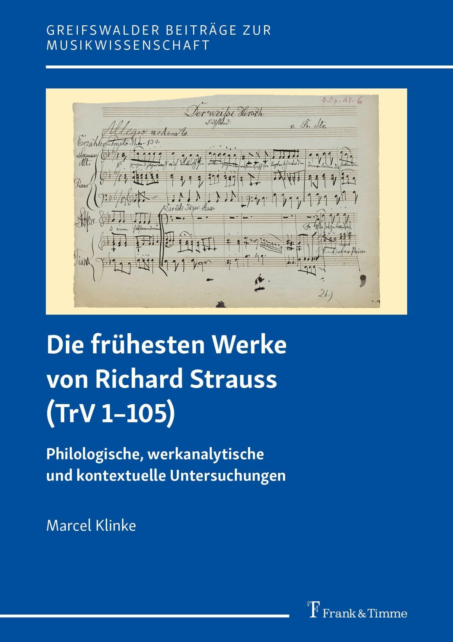 Œuvres de Richard Strauss (TrV 1-105) livre d'investigations textuelles en allemand