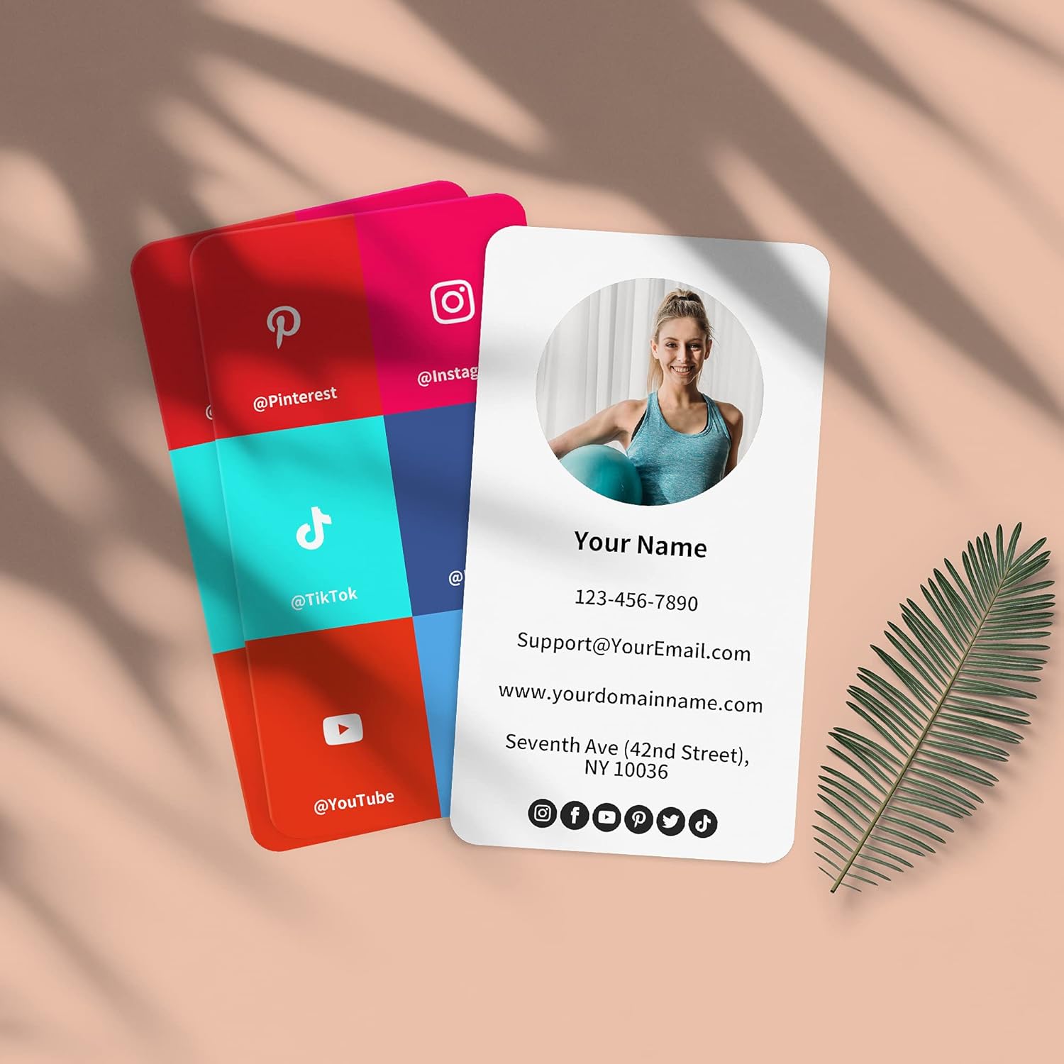 Custom Business Cards with Your Logo Business Cards Personalized Full Color Front and Back 200/500PCS Business Cards 3.5'' X 2'' Social Style Business Cards Customizable Personalized Cards