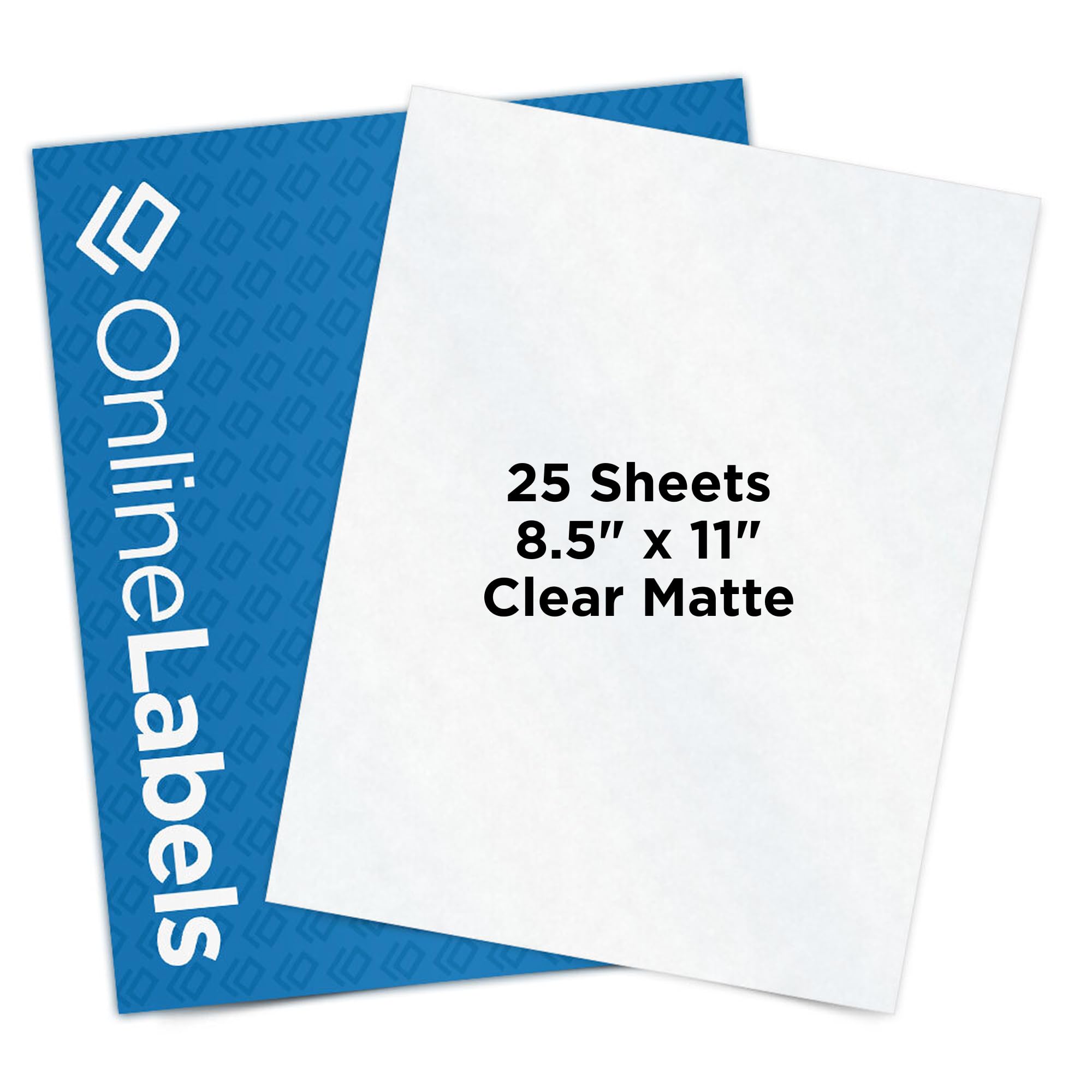 OnlineLabels Clear Frosted Matte Sticker Paper