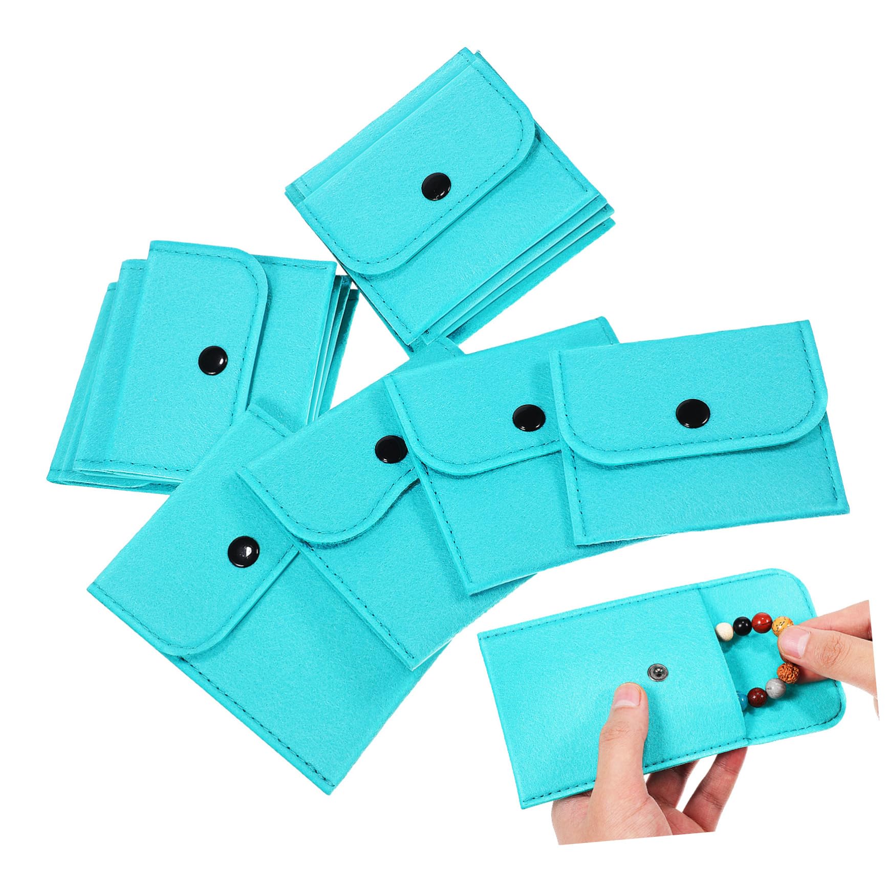 AOKWAWALIY 12 Pcs Korean Jewelry Bag Decoration Storage Bag Necklace Packaging Bracelet Packaging Bag Storage Organizer Bracelet Holder Small Jewelry Bags Jewelry Pouch Small Pouch Felt
