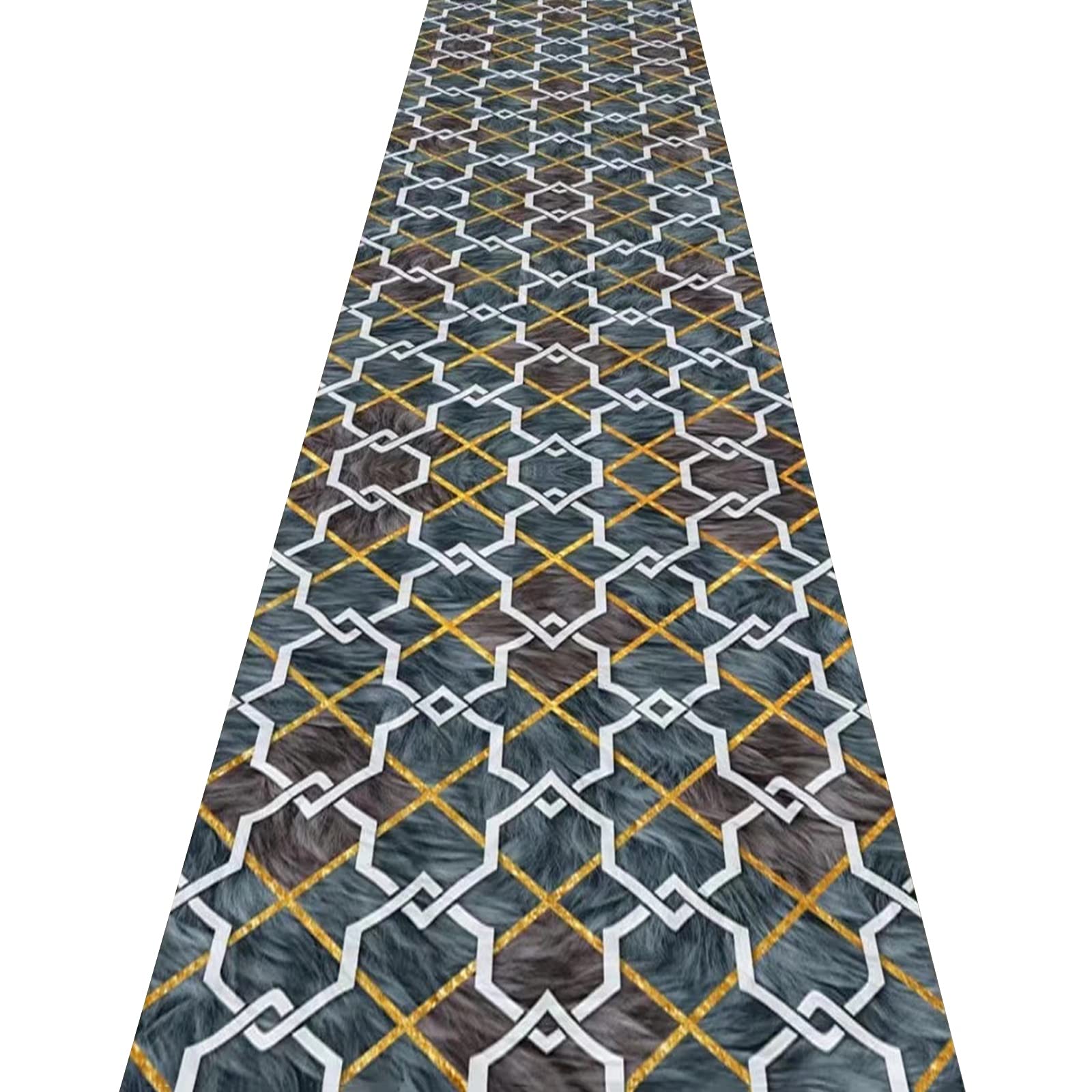 Tapis couloir antidérapant et tapis de passage d'allée lavable avec coussinets de pied ZRUYI