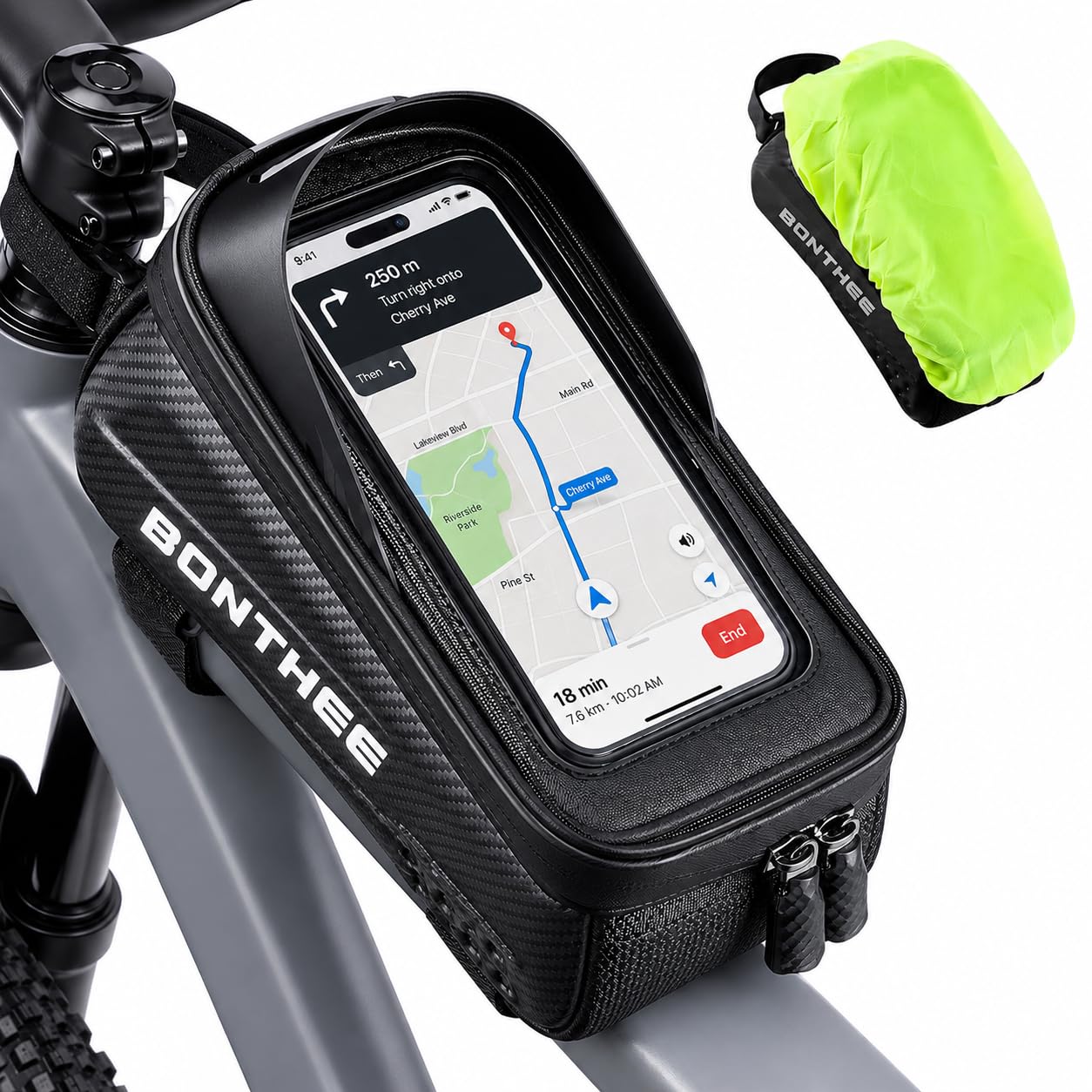 BONTHEE Rahmentasche Fahrrad Handytasche Wasserdicht