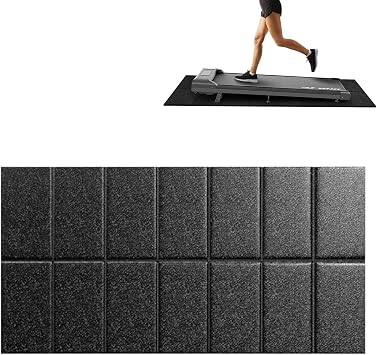 Non-Slip Walking Pad Treadmill Mat for Carpet Floors,140x60 cm Hardwood Floor Protection, Mats for Under Walking pad/Treadmill/Bike/Exercise Equipment on Carpets, Noise Shock Absorption, Stationary