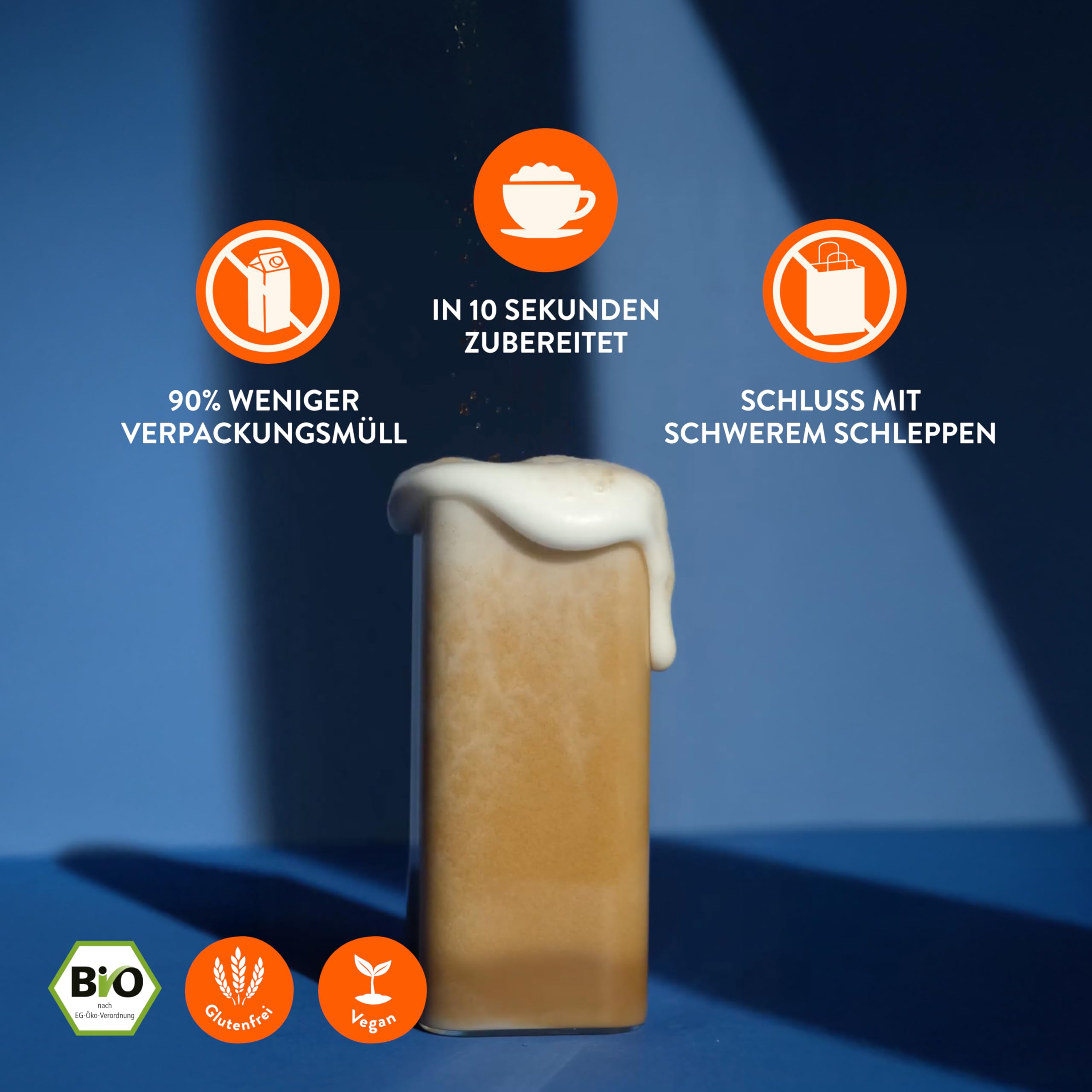 Blue Farm Barista Oat Base für bis zu 8L zum selbermischen – Bio Haferdrink Barista Edition – Milchalternative ohne Zusatzstoffe und Zuckerzusatz – Vegan und Glutenfrei – 90% weniger Verpackungsmüll