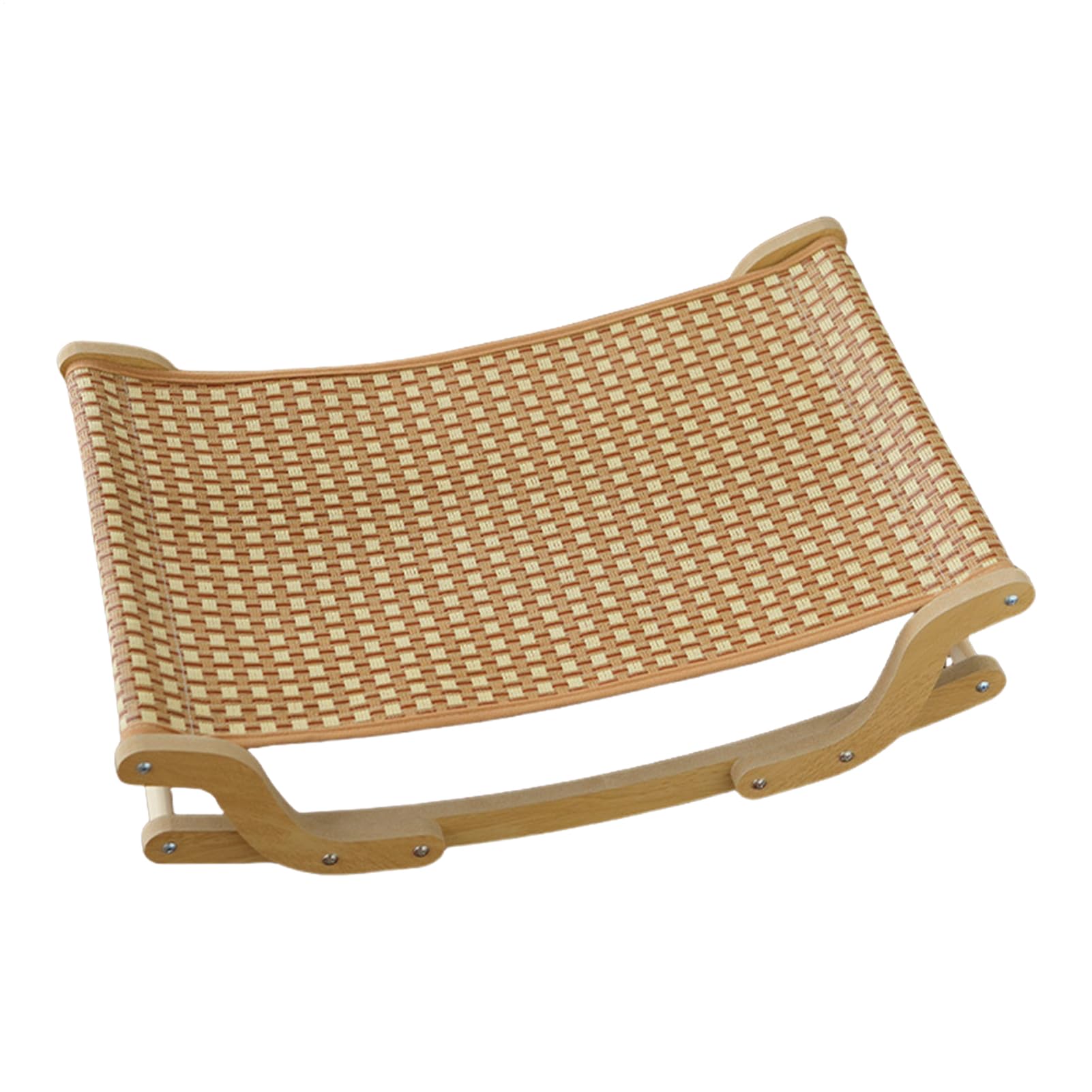 zjhukfmc Sisal and Wood Cat Lounger - Rocking Sleeping Area with Cooling Function for Pets, 54.5 x 36.3 cm, Versatile in the Living Room, on the Balcony and in the Garden Area