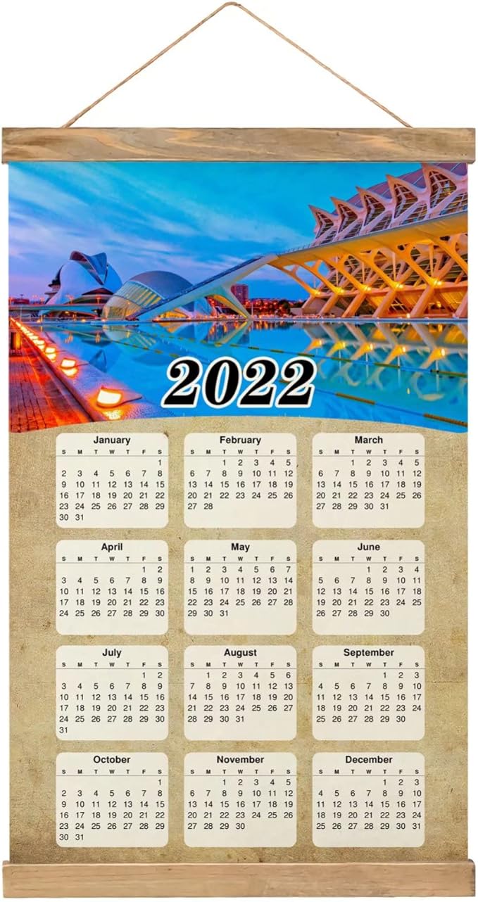 Valencia Calendar 2022 Amazon.com: Spain Valencia Wall Calendar 2022 12 Months Canvas Wood 20.4" X  13.1" (Gl-Spain-5466) : Office Products
