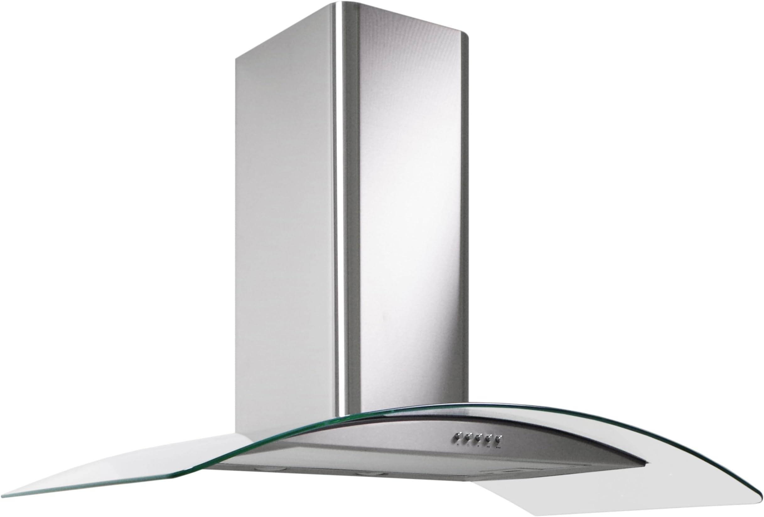 MyAppliances ART28325 100cm Designer Curved Glass Chimney Cooker Hood Extractor in Stainless Steel