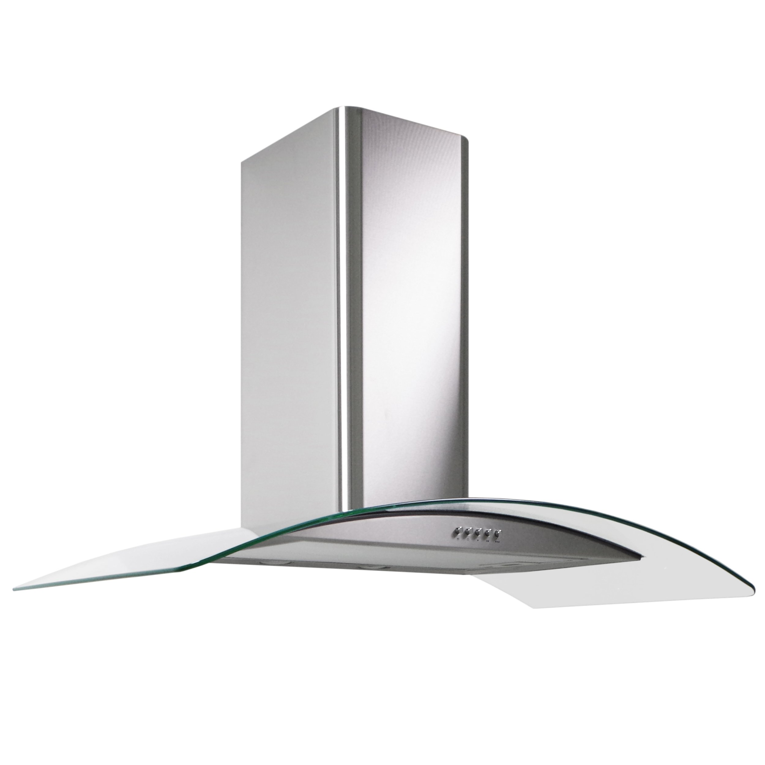 MyAppliances ART28325 100cm Designer Curved Glass Chimney Cooker Hood Extractor in Stainless Steel