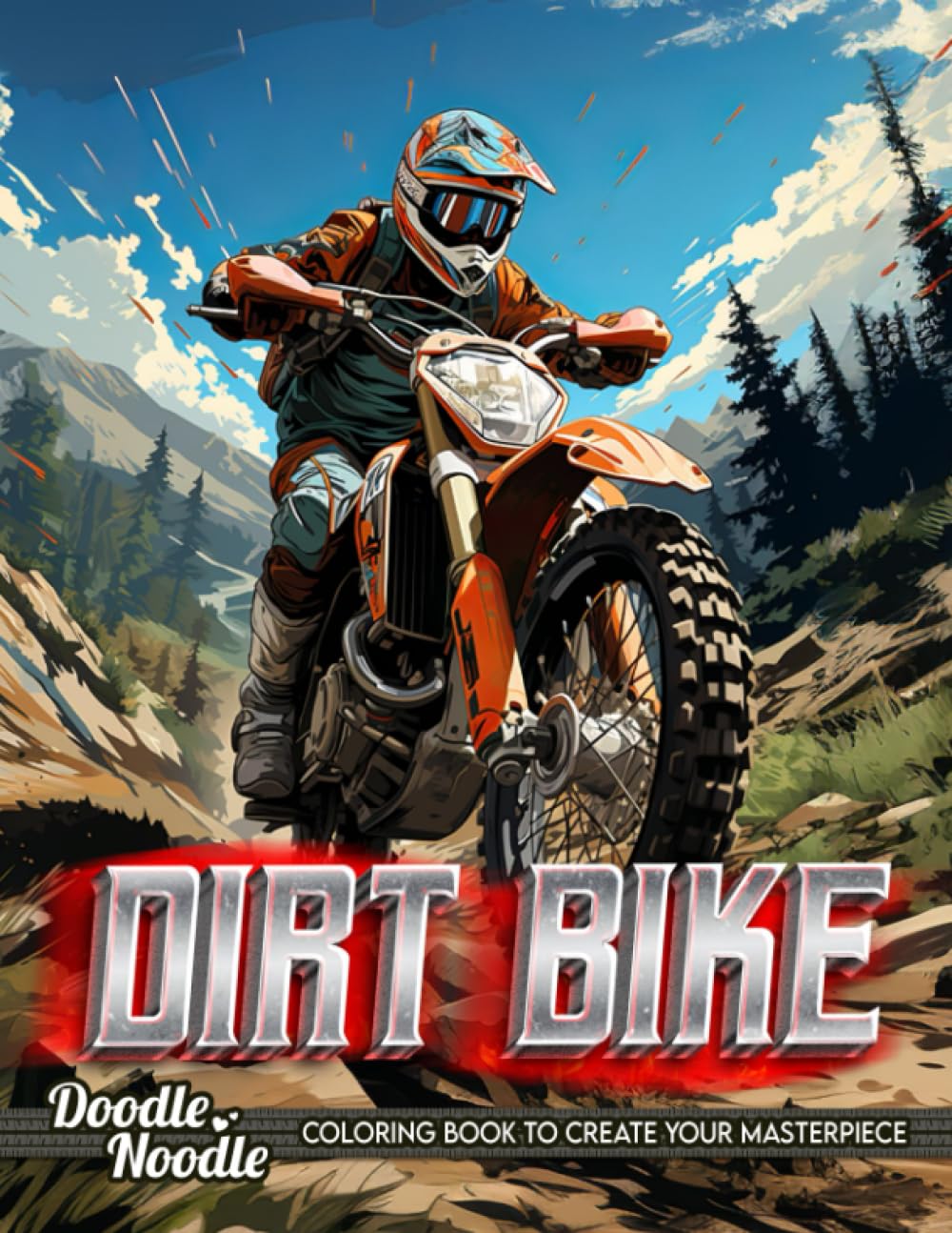 Dirt Bike Coloring Book: Big Motorcycle Coloring Book for Adults. A Thrilling Coloring Adventure