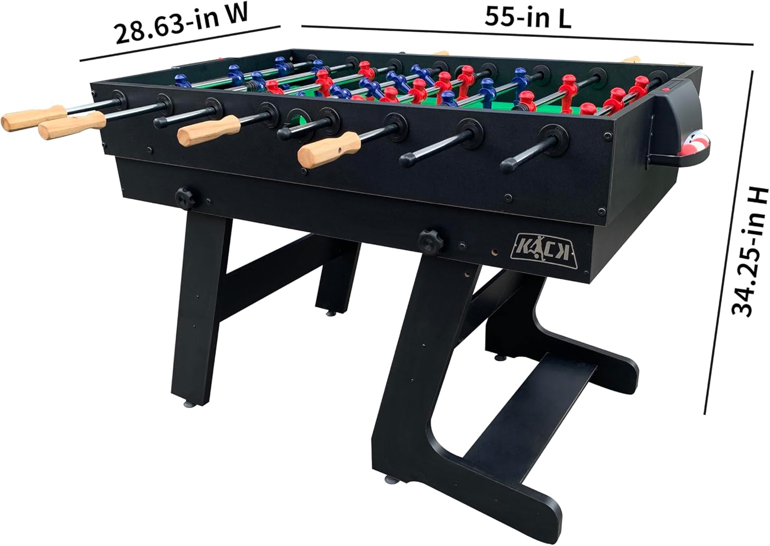 KICK Quatro 55" 4-in-1 Multi Game Table – Foosball, Pool, Air Hockey & Ping Pong Combo Game Table for Adults, Families & Game Rooms with Full Accessories – Durable & Foldable
