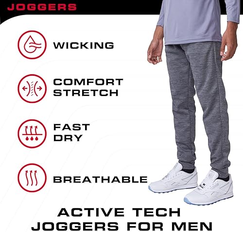 Miniatura 6 de Ultra Performance 3 Pack Mens Joggers Mens Athletic Sweatpants with Pockets for Men, Small - 3X