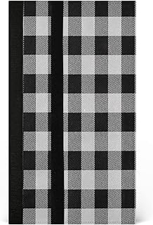 xigua 2Pcs White Black Buffalo Plaid Refrigerator Door Handle Cover Kitchen Appliance Decor Fridge Oven Dishwasher Handles Antiskid Door Knob Protector Keep Off Fingerprints