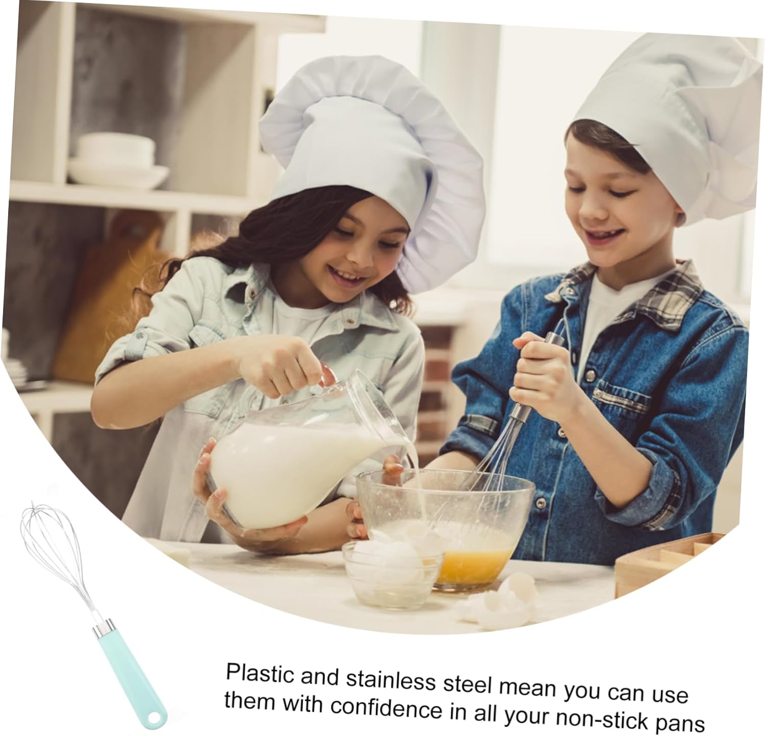 Mikinona 9pc Kitchen Accessory Set Stainless Steel Cooking Tools Non Stick Plastic Handle Cooking Utensils Baking Gadgets