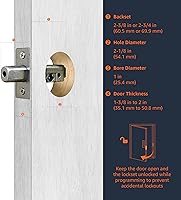 Vista 6 de YaxaBasics-Cerrojo de teclado electrónico tradicional - Entrada con llave - Negro mate