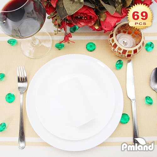 Miniatura 7 de PMLAND 69 cristales redondos de diamantes falsos acrílicos grandes, de 0.984 in (1 pulgada), piedras preciosas transparentes verdes para dispersión