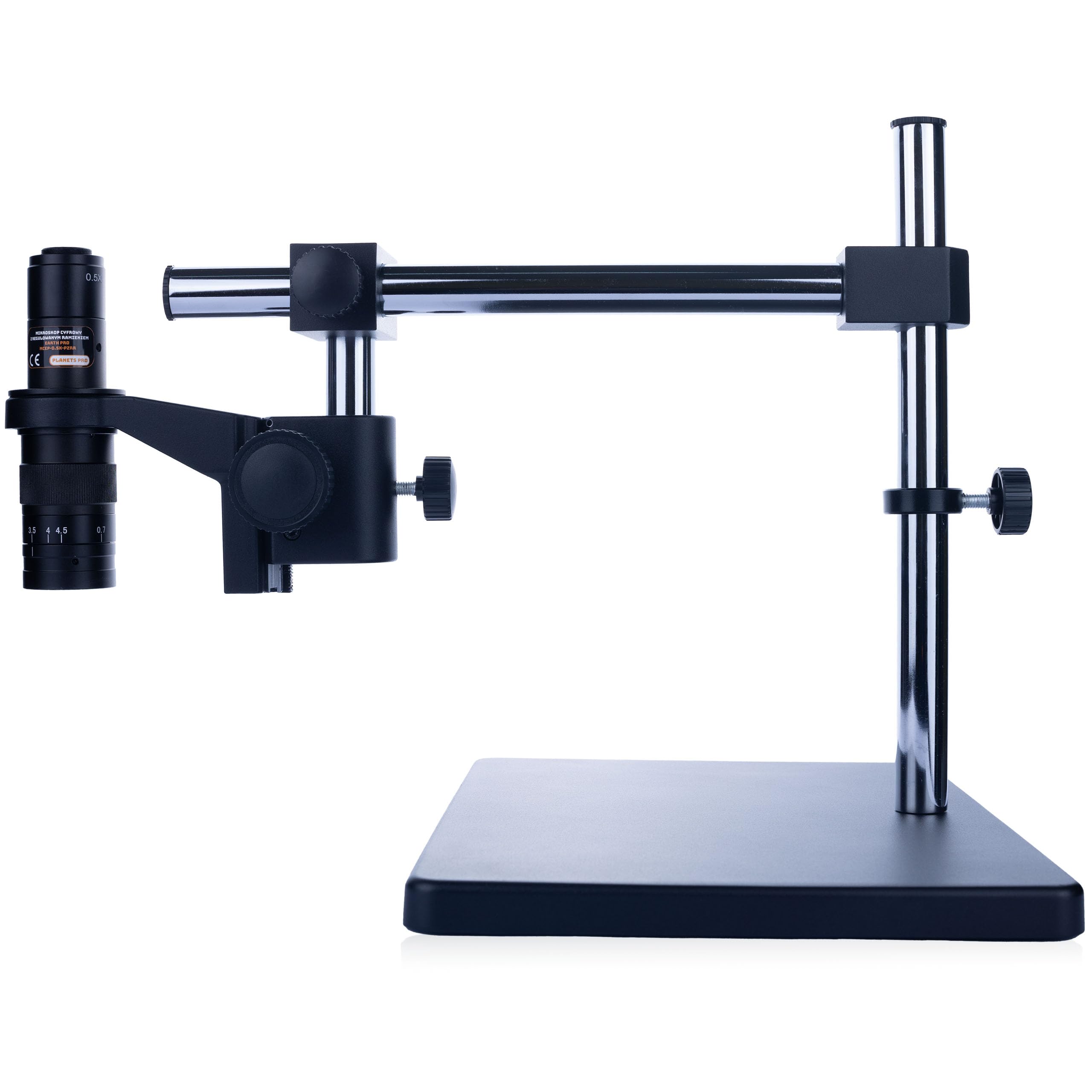 Rosfix Microscopio Digitale Earth Pro MCEP-0.5X-PZRR – Zoom 7–45x, Braccio Regolabile, C-Mount | Ottica Professionale 3D | Elettronica, Biologia, Gioielleria | Microscopio Professionale