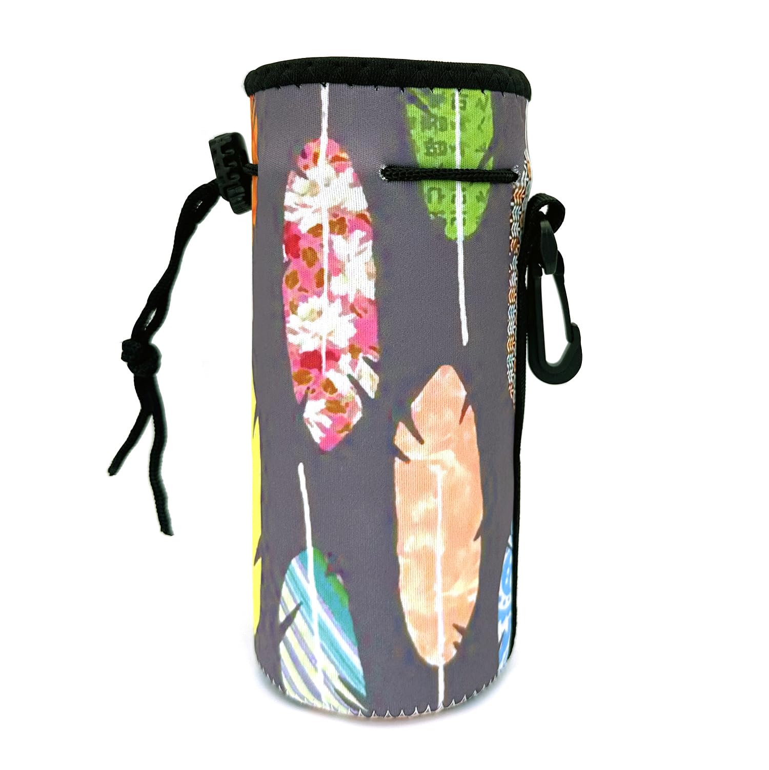 KOSTOO 16-18oz Neoprene Water Bottle Sleeves, Insulators Beverage Bottle Can Covers Beer Coolers Holder Non-Slip Coolier Tumbler for Outdoor Activities (Feather)