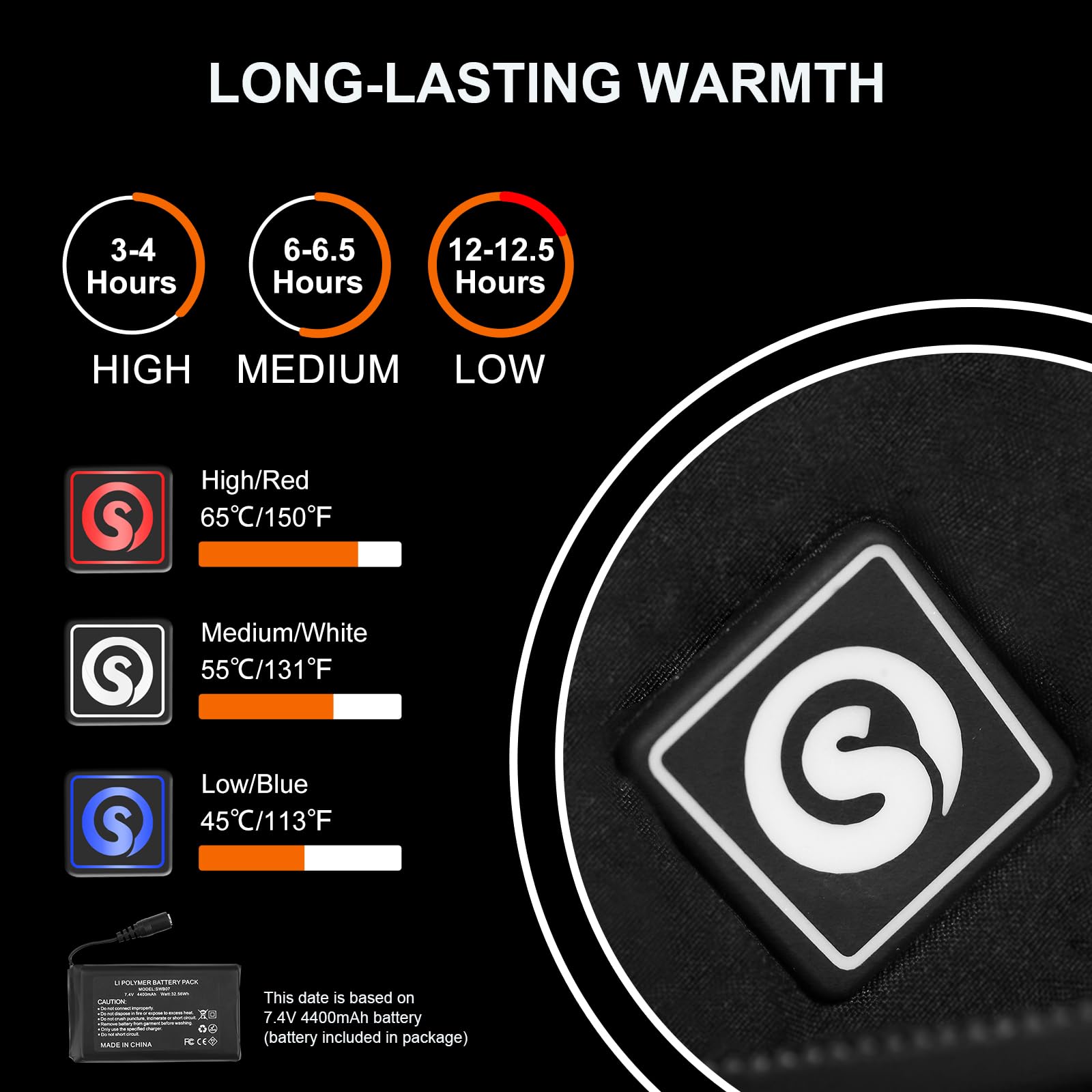 SAVIOR HEAT Heated Hand Muff, Electric Heating Hand Warmer Pouch for Winter Outdoor Hunting Camping Golf Photography(Black, 4400mAh)…