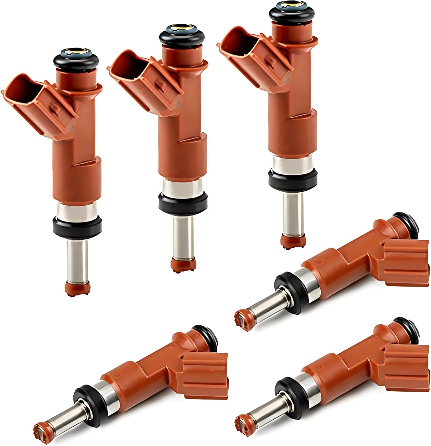 6 Pcs 2325031050 23250-31050 23209-31050 23250-0P040 Fuel Injector Compatible With Toyot-a Avalon Camry Highlander RAV4 Sienna Venza 3.5L V6