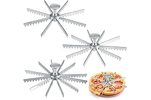 Hushee 3 Pieces Silver Pie and Cake Cutter for 8, 10, and...