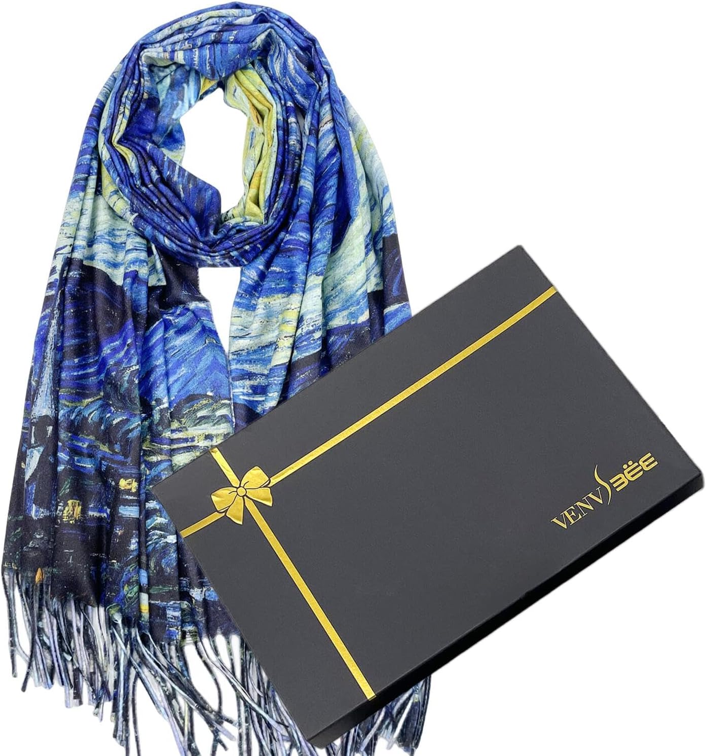 Van Gogh Scarves Art Scarf for Women Best Gift Reversible Soft Shawl Wrap Pashmina in Gift Box