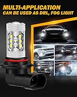 Vista 8 de Auxbeam - Bombilla LED para luces de señal, giro, freno, estacionamiento, trasera, DRL y antiniebla (2 unidades), Blanco