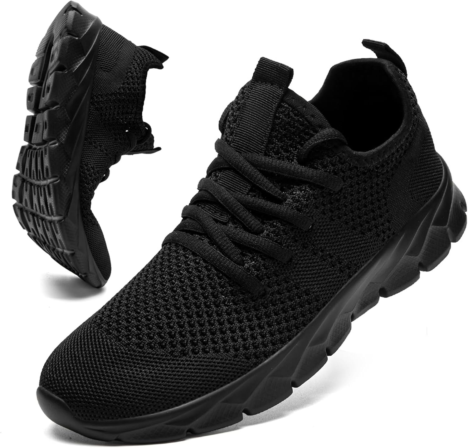 Linenghs Running Shoes for Womens Fashion Sneakers Gym Tennis Sports Workout Shoes,Black,9
