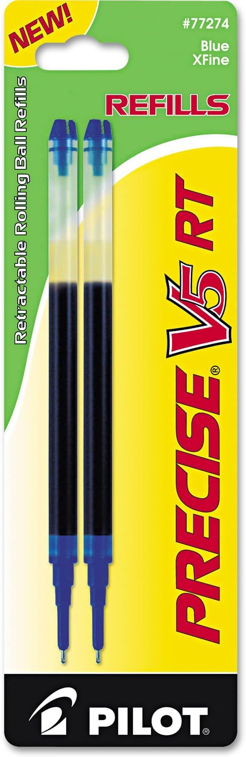 Pilot, Precise V5 RT Liquid Ink Refills, Extra Fine Point 0.5 mm, Black, Pack of 2 image 2