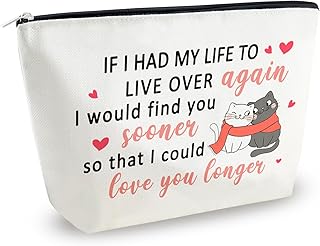 Anniversary Valentines Day Gift for Her Wife Birthday Gift Cosmetic Bag Romantic Christmas Gifts for Girlfriend Best Girlfriend Ever Makeup Bag Girlfriend Birthday Gifts Travel Makeup Pouch