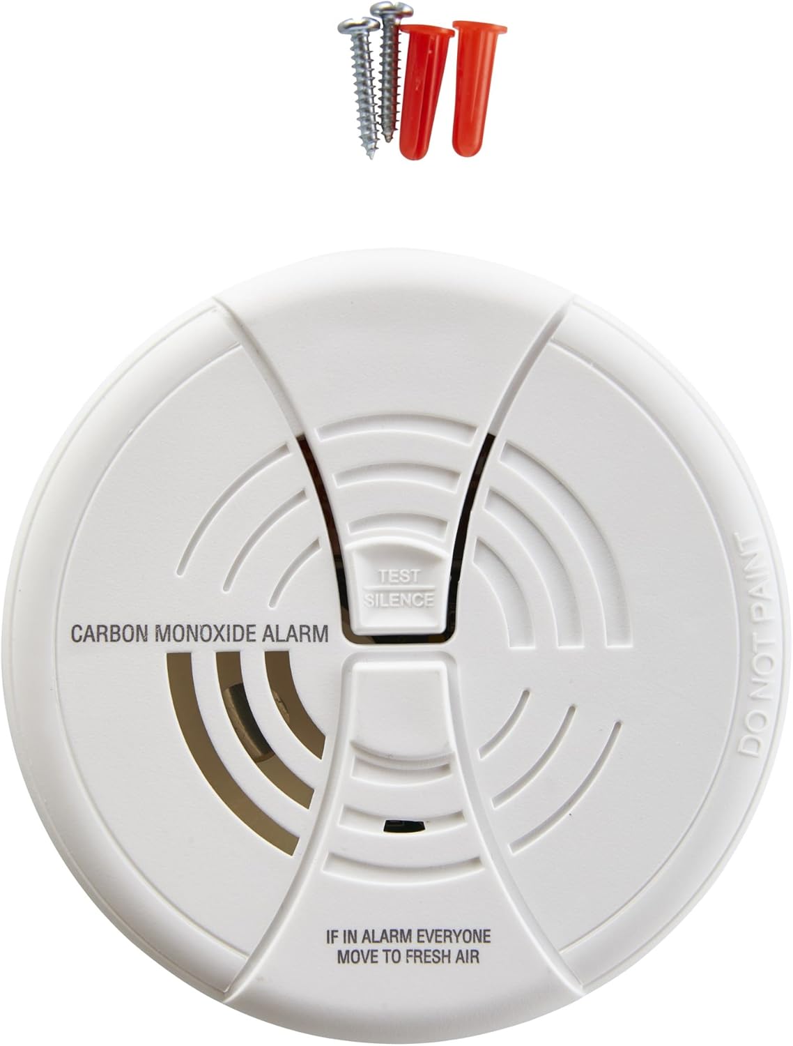 FIRST ALERT Carbon Monoxide Alarm | BRK CO250 Battery Operated Carbon Monoxide Detector With 9-Volt Battery & Two Silence Features - Carbon Monoxide Detectors - 