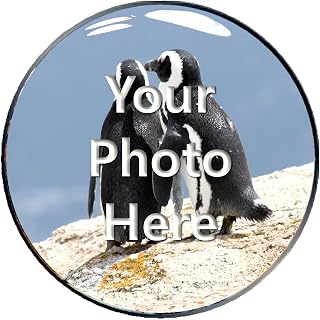 Photo Golf Ball Marker - Silver Regular Sized Ball Maker - Slightly Over 1"" Diameter Ball Marker Customized with Your Photo