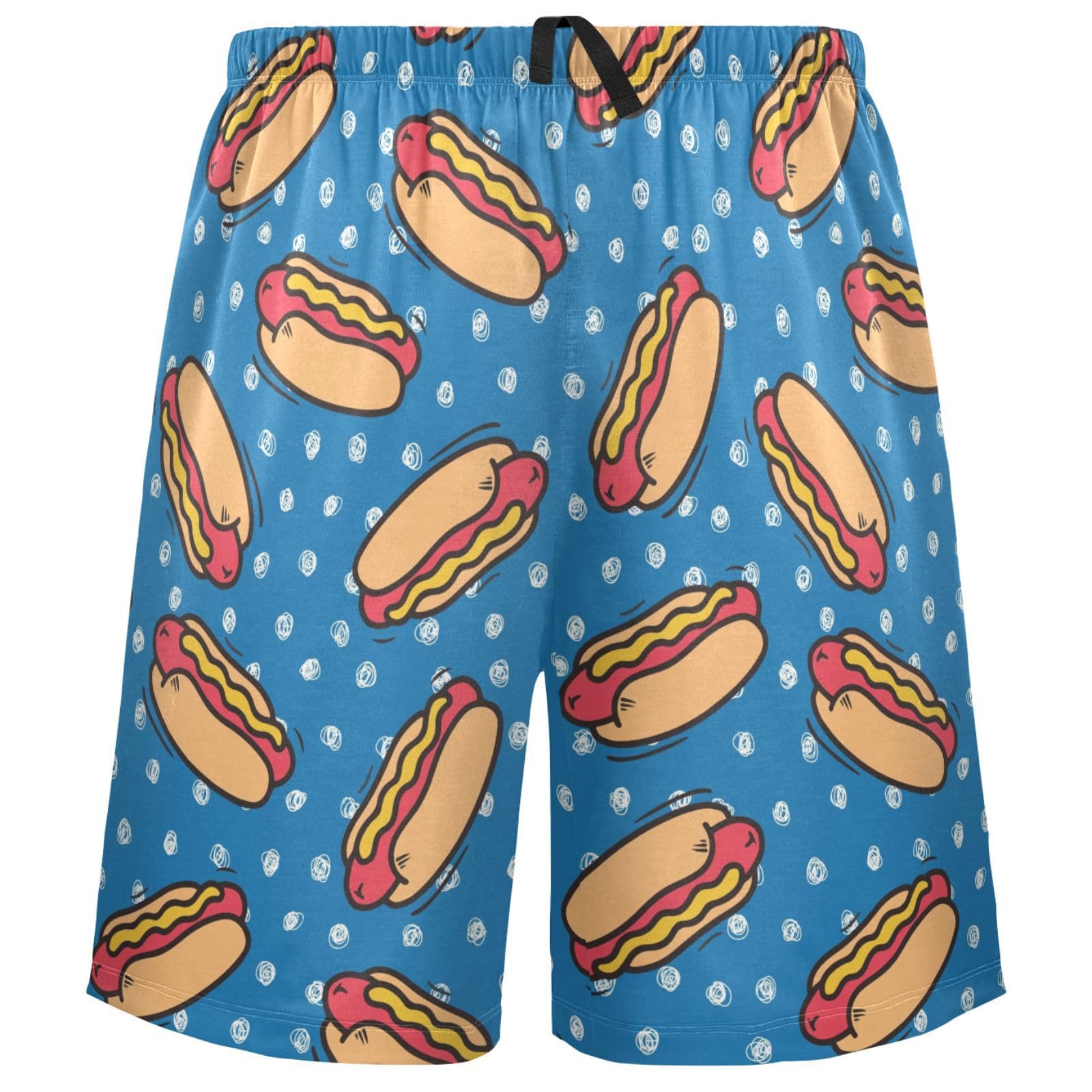 visesunny Men's Pajama Bottoms Lounge Sleep Shorts Cute Soft Comfortable Breathable Pajamas Shorts with Pockets