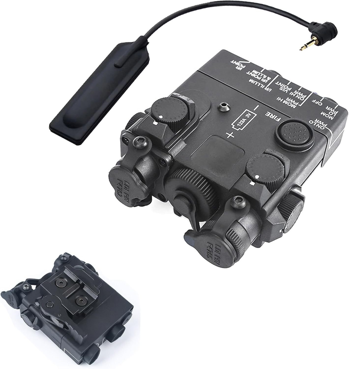 DABL-A2 Plastic Box Laser Sights，with IR Laser + Red/Green/Blue Laser Sight + Strobe/Momentary/Constant Modes Whitelight LED 160 Lumens Flashlight，with Pressure Switch，for 20mm Rail