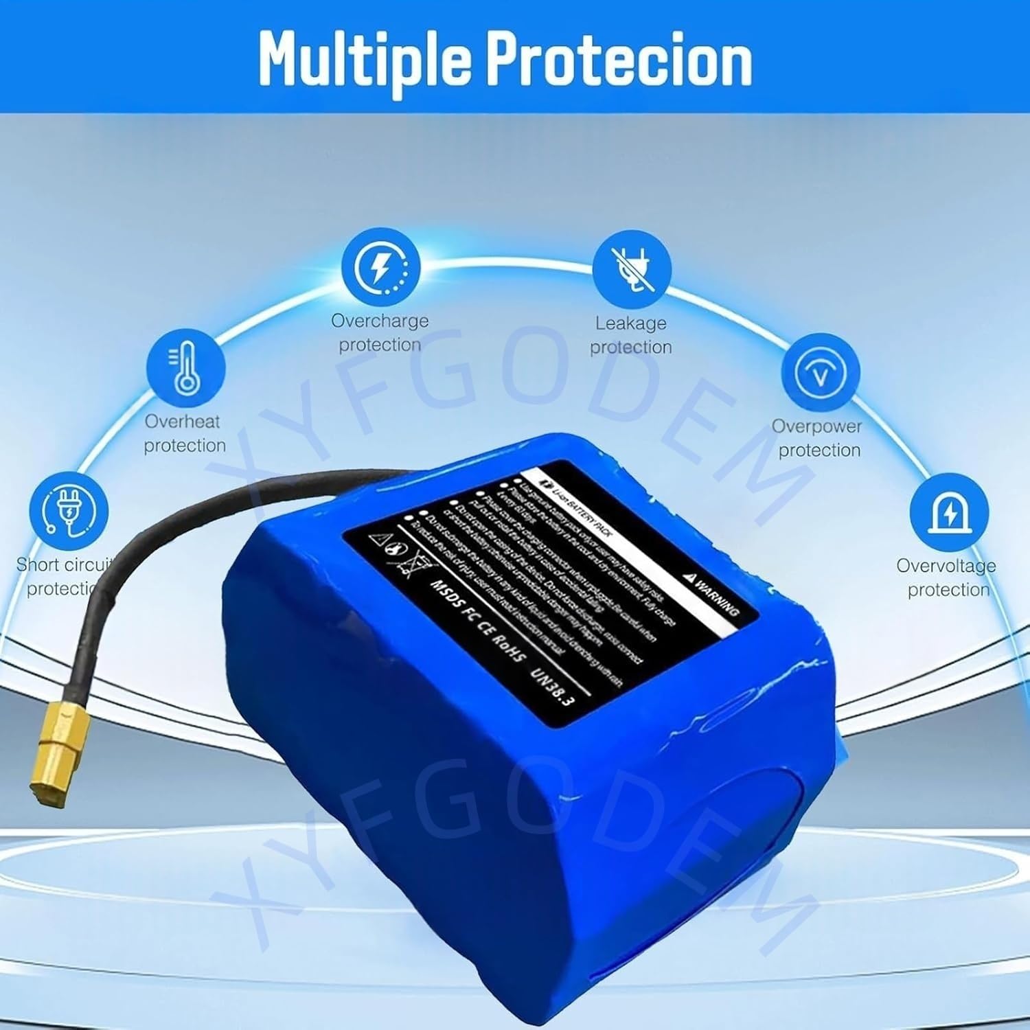 Batería de Litio Balance Car 25,2 V 4000 mAh, batería Twist 29,4, Paquete baterías PVC con Conector XT60 para Motor Scooter/Hoverboard