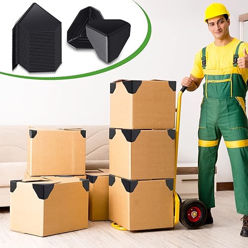 Miniatura 4 de Wesiti 200 unids caja de envío protectores de esquina de cartón plástico protectores de esquina de embalaje protectores de borde resistente cartón