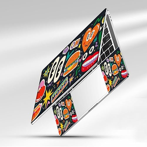 Miniatura 27 de Adhesivo para laptop de 12.1-15.6 pulgadas, calcomanía reutilizable universal de vinilo para laptop, protector de arte impermeable en color panal