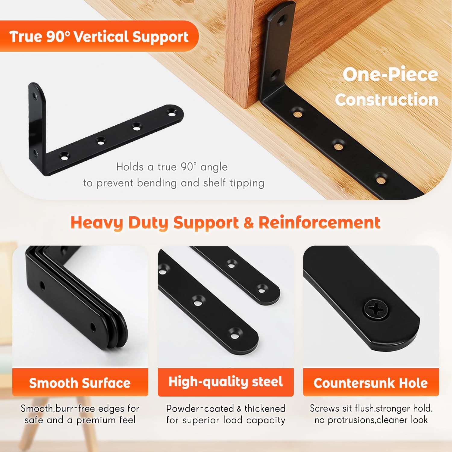 125 X 75mm Angle Bracket Stainless Steel Black L Shaped Angle Brackets Corner Braces With Screws 125 X 75mm Angle Bracket Stainless Steel Black L Shaped Angle Brackets Corner Braces With Screws