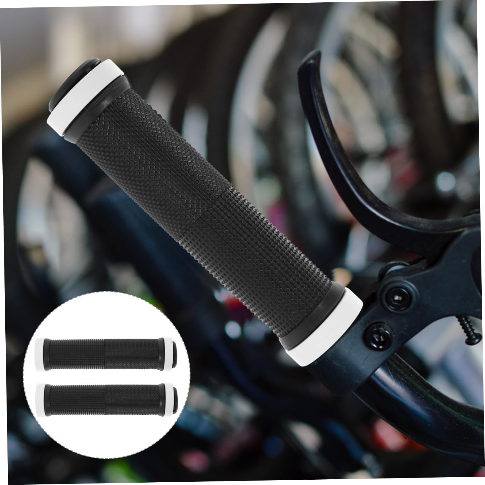 ibasenice Poignées De Guidon Vélo Antidérapantes Caoutchouc pour Vélos De Montagne Installation Facile Ergonomiques Et Durables Protection Optimale La Fatigue