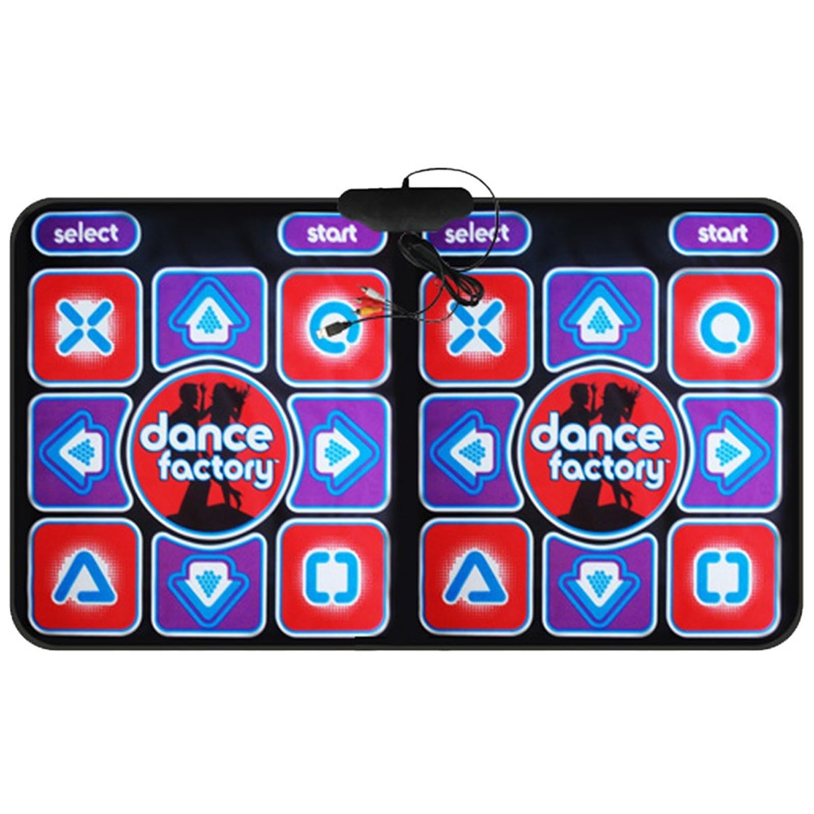 Alfombrilla de baile doble para música electrónica, antideslizante, dispositivo de juego, almohadilla de fitness interactiva, fiesta, entretenimiento (camuflaje, talla única)