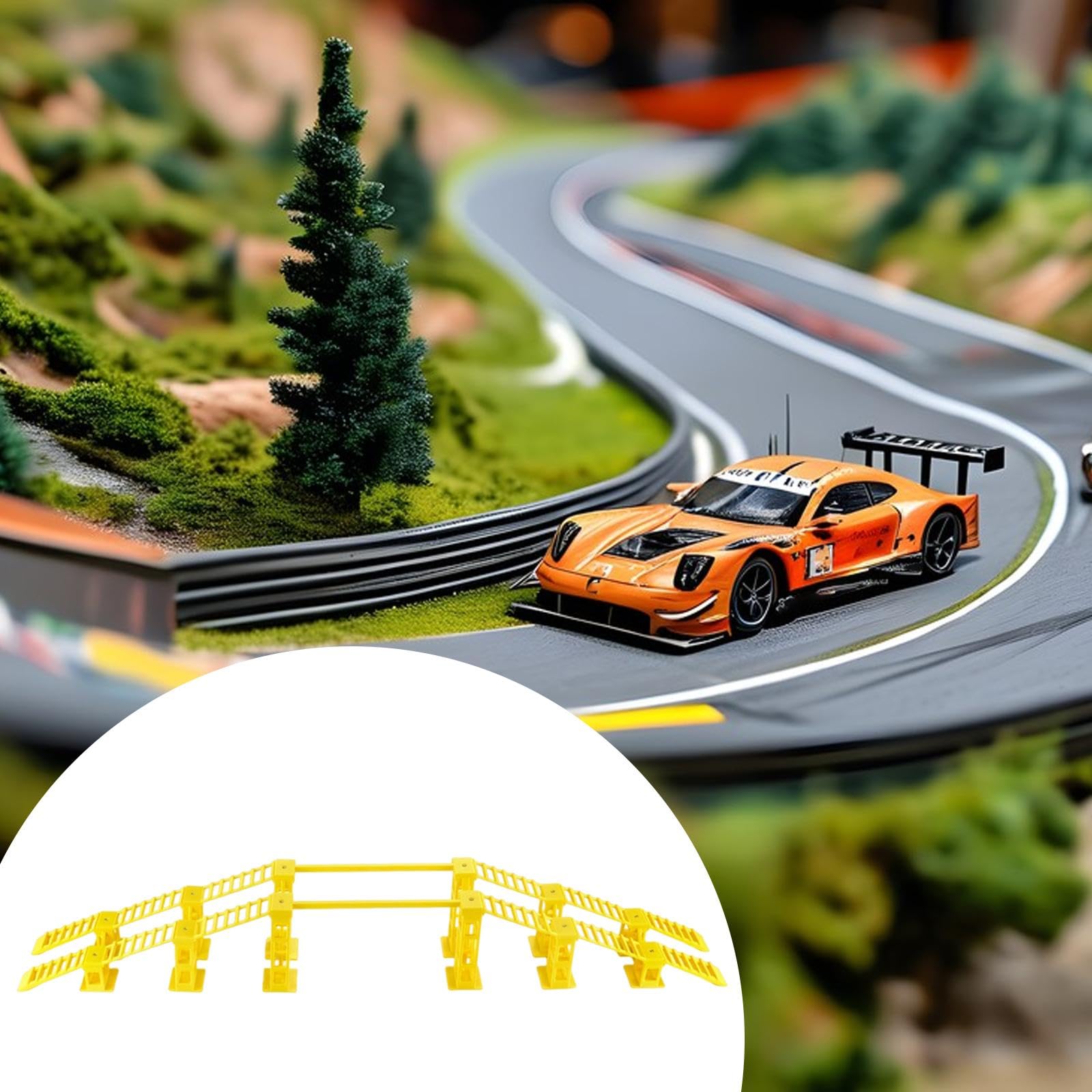 Qianly Ponte Radiocomandato per Veicoli Fuoristrada in Miniatura, Simulazione di Percorso a Ostacoli, Rampa di Prova Professionale, Accessorio in Polipropile, Style E