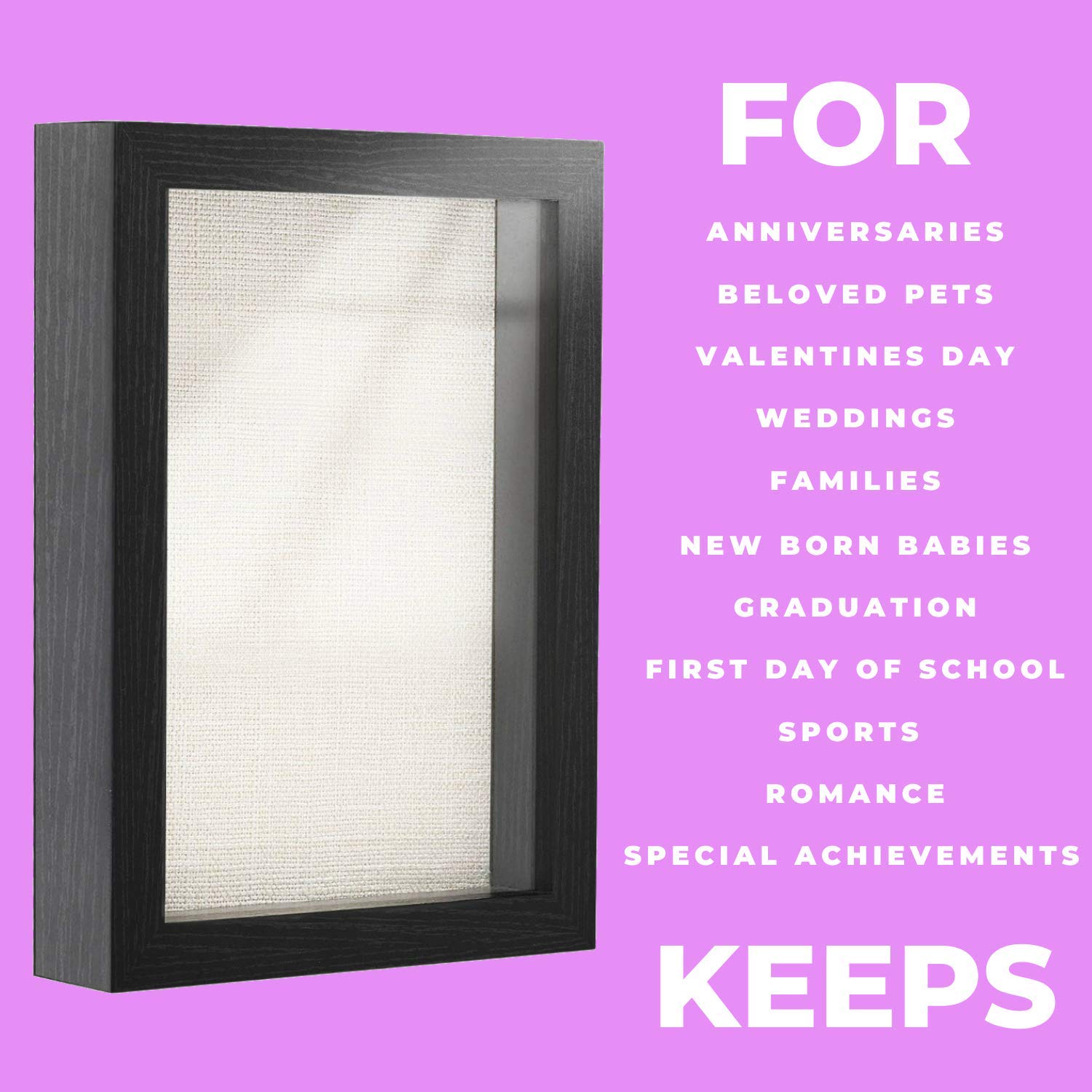 Buy ForKeeps 8x10in Wood Shadow Box Frame Shadow Box Display Case