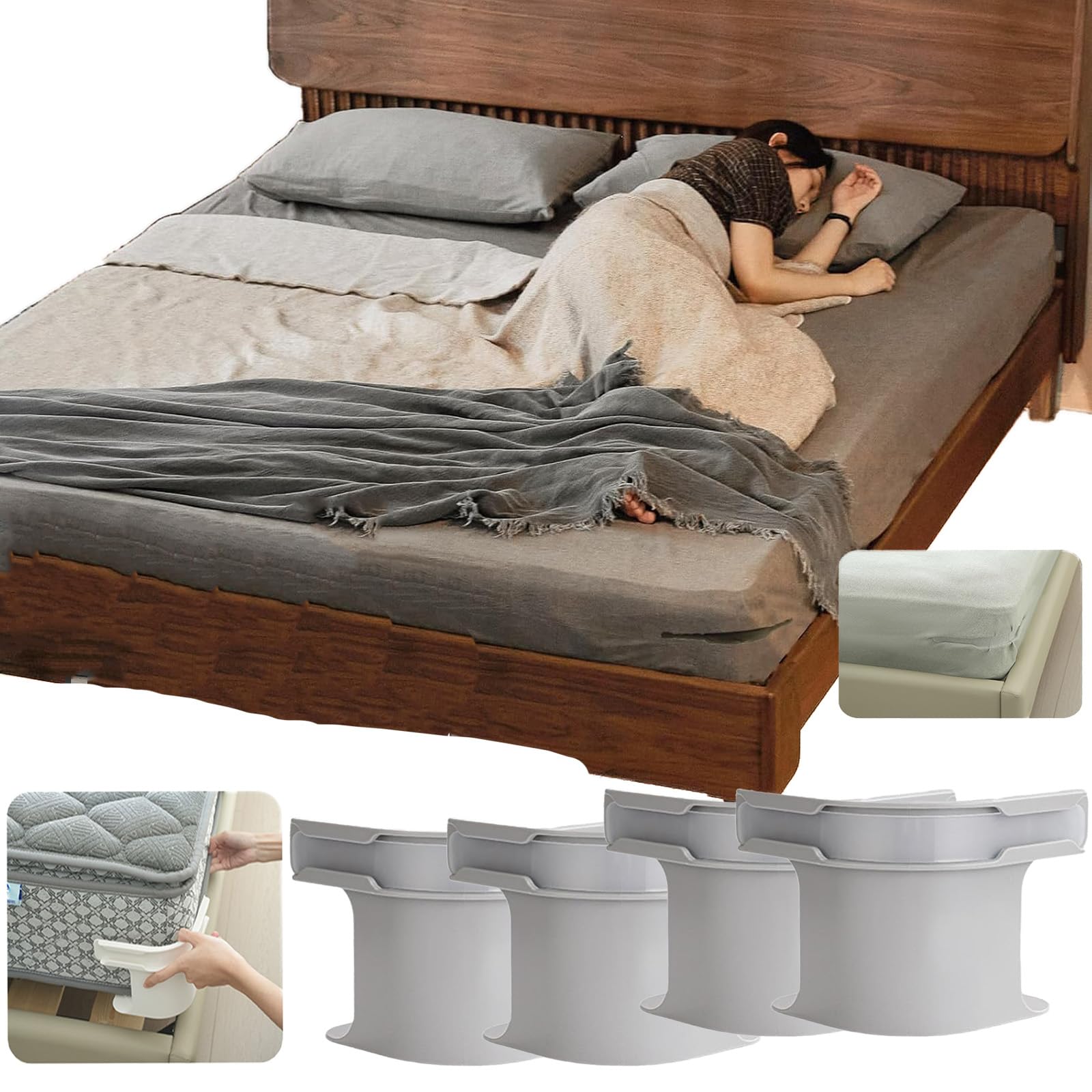 LOYELEY ベッドシーツクリップ 4個セット 布団クリップ ズレ防止