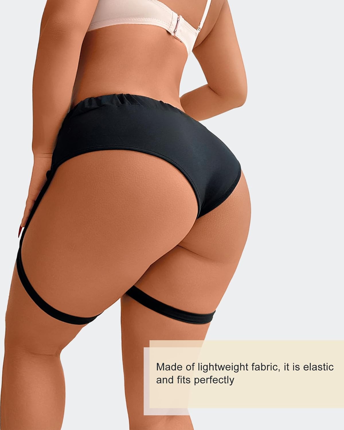 Women's Yoga Shorts with Garters High Waist Slim Sexy Bodycon Booty Dance Hot Pants Bandage Workout Butt Lifting - Image 2